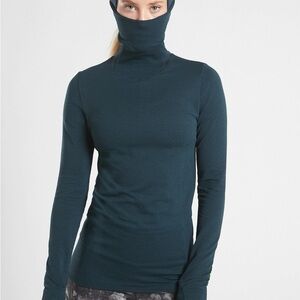 Athleta Flurry Balaclava Chevron Shine, Lagoon Teal